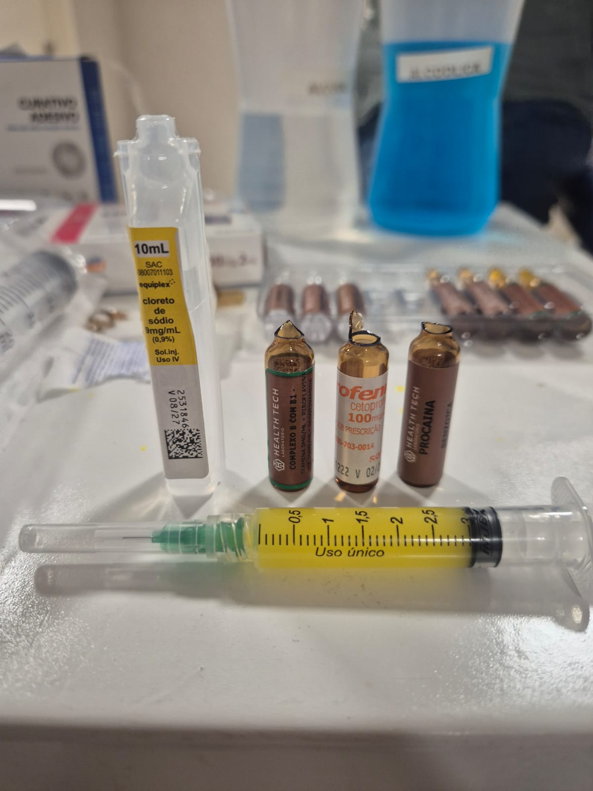 Materiais para aplicação de mesoterapia